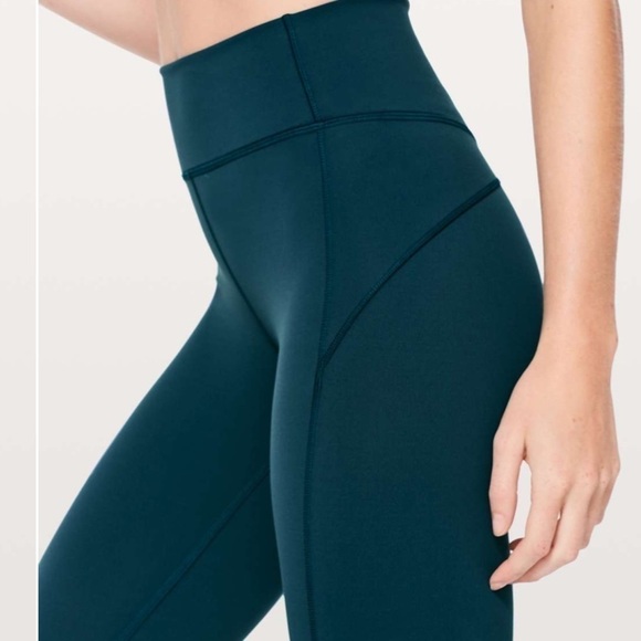 Lululemon In Movement teal blue leggings/tights size 2 - Picture 6 of 14